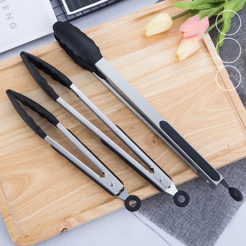 Silicone Stainless Steel Tongs