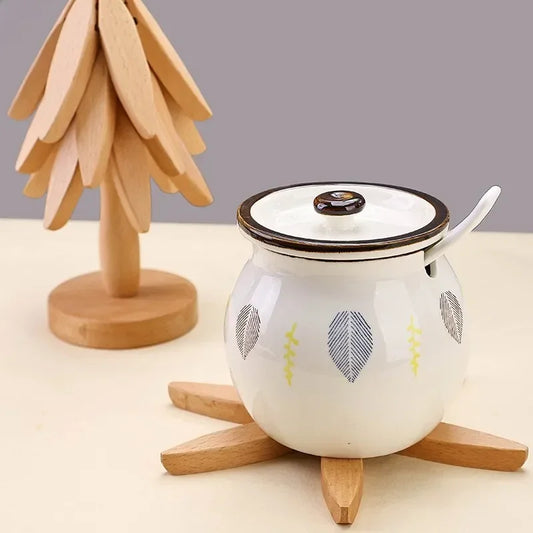 3pc Wooden Trivets for Hot Dishes